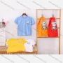 Wholesale Boy's Casual Cartoon Print 100% Cotton Round Neck Short Sleeve Tee preview