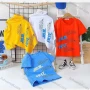Wholesale Boy's Casual Letter Print 100% Cotton Round Neck Short Sleeve Tee preview