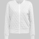 Women's Casual Mock Neck Long Sleeve Waffle Zip Plain Jacket 6880# White Clothing Wholesale Market -LIUHUA