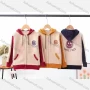 Wholesale Kid's Casual Zipper Drawstring Long Sleeve Hooded Fleece Sweater 1801# preview