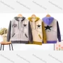 Wholesale Kid's Casual Zipper Drawstring Long Sleeve Hooded Fleece Sweater 1807# preview
