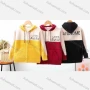 Wholesale Kid's Casual Zipper Drawstring Long Sleeve Hooded Fleece Sweater 1808# preview