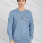 Wholesale Men's Casual Crew Neck Long Sleeve Letter Sweatshirt 8218# preview