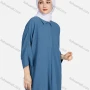 Wholesale Women's Casual Plain Collared 3/4 Sleeve Button Down Split Side High Low Hem Tunic 1290# preview