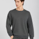 Men's Casual Plain Crew Neck Long Sleeve Sweatshirt 677# Dark Gray Clothing Wholesale Market -LIUHUA
