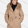 Wholesale Women's Casual Fuzzy Hood Zipper Front Pockets Thermal Lined Parka Coat 922# preview