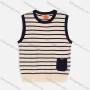 Wholesale Kid's Casual Sleeveless Patch Pocket Striped Knit Sweater Vest MB22BMY634# preview
