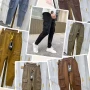 Wholesale Men's Casual Plain Flap Pockets Drawstring Elastic Waist Cargo Pants 6891# preview