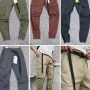 Wholesale Men's Casual Plain Multiple Pockets Drawstring Elastic Waist Cargo Pants 6930# preview