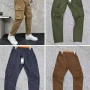 Wholesale Men's Casual Plain Flap Pockets Drawstring Elastic Waist Cargo Pants 6937# preview