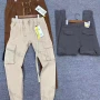 Wholesale Men's Casual Plain Flap Pockets Drawstring Elastic Waist Cargo Pants 8626# preview
