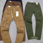 Wholesale Men's Casual Plain Flap Pockets Drawstring Elastic Waist Cargo Pants 8631# preview