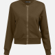 Women's Casual Mock Neck Long Sleeve Zip Waffle Plain Jacket 6376# Coffee Clothing Wholesale Market -LIUHUA
