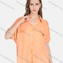 Wholesale Women's Casual Button Down Short Sleeve Sequin Shirt BLY1158# preview
