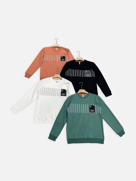Men's Casual Letter Graphic Round Neck Long Sleeve Sweatshirt 1606#, Clothing Wholesale Market -LIUHUA, All Categories