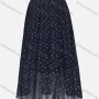 Wholesale Women's Casual Elastic Waist Pleated Allover Print Breathable Mesh Skirts preview