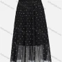 Wholesale Women's Casual Elastic Waist Allover Pin Dot Heart Print Breathable Mesh Skirts preview