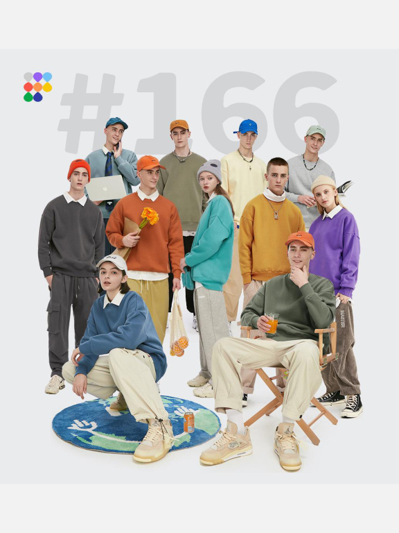 Men's Basics Plain Long Sleeve Thick Fleece Crewneck Pullover Sweatshirts 166W17#, Clothing Wholesale Market -LIUHUA, All Categories