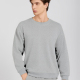 Men's Casual Plain Crew Neck Long Sleeve Sweatshirt 677# Gray Clothing Wholesale Market -LIUHUA