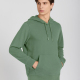 Men's Casual Plain Long Sleeve Drawstring Pullover Hoodie With Kangaroo Pocket 8889A# Army Green Clothing Wholesale Market -LIUHUA