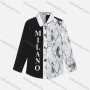 Wholesale Boy's Casual Splicing Colorblock Letter Geometric Print Long Sleeve Shirt preview
