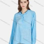 Wholesale Women's Casual Silver Pressed Letter Button Front Long Sleeve Pullover Hoodie BLY1160# preview