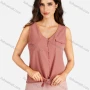 Wholesale Women's Casual Plain Flap Pockets V Neck Buttons Down Vest Tank Top preview