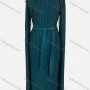 Wholesale Women's Elegant Plain Lace Up Extra Long Sleeve Slim Fit Midi Cocktail Dress With Belt LR01# preview