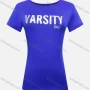 Wholesale Women's Casual Slim Fit Crew Neck Short Sleeve Silver Pressed Letter Print Tee preview