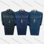 Wholesale Men's Casual Striped Patch Pocket Long Sleeve Polo Shirt 267# preview