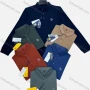 Wholesale Men's Casual Plain Logo Long Sleeve Polo Shirt M2385# preview