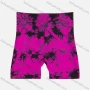 Wholesale Women's Athletic Tie Dye High Waist Shorts 1Y1A0895# preview