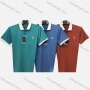 Wholesale Men's Casual Striped Logo Contrast Short Sleeve Polo Shirt 881# preview