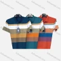 Wholesale Men's Casual Striped Colorblock Patch Pocket Short Sleeve Polo Shirt 305# preview