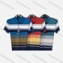 Wholesale Men's Casual Striped Colorblock Patch Pocket Short Sleeve Polo Shirt 303# preview