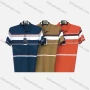 Wholesale Men's Casual Striped Colorblock Patch Pocket Short Sleeve Polo Shirt 885# preview