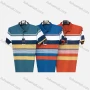 Wholesale Men's Casual Colorblock Striped Patch Pocket Short Sleeve Polo Shirt 887# preview