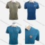 Wholesale Men's Casual Plain Logo Striped Contrast Short Sleeve Polo Shirt 101# preview
