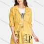 Wholesale Women's Casual Letter Print Round Neck Tank Top & Long Sleeve Lapel Drawstring Mid Length Jacket 2 Piece Set preview