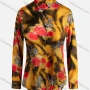Wholesale Women's Vintage Long Sleeve Floral Pattern Collared Button Down Shirt 23068# preview
