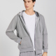 Men's Casual Plain Long Sleeve Drawstring Zip Up Hoodie Sweatshirt With Kangaroo Pocket 704# Gray Clothing Wholesale Market -LIUHUA
