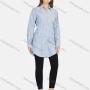Wholesale Women's Casual Button Down Long Sleeve Striped Tunic Shirt preview