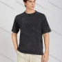 Wholesale Men's Fashion Plain Crew Neck Short Sleeve Wash Distressed T-shirt X002# preview