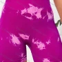 Wholesale Women's Athletic Tie Dye Ruched Ribbed High Waist Stretchy Butt Lifting Yoga Shorts GS-6902# preview