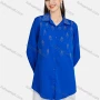 Wholesale Men's Plain Rhinestones Applique Long Sleeve Curved Hem Shirt LL-33034# preview