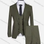 Wholesale Men's Formal Lapel One Button Plain Blazer & Waistcoat & Pants 3-piece Suit Set preview