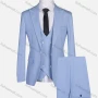 Wholesale Men's Formal Lapel One Button Plain Blazer & Waistcoat & Pants 3-piece Suit Set preview