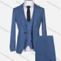Wholesale Men's Formal Lapel One Button Plain Blazer & Waistcoat & Pants 3-piece Suit Set preview
