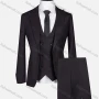 Wholesale Men's Formal Lapel One Button Plain Blazer & Waistcoat & Pants 3-piece Suit Set preview