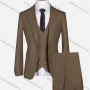Wholesale Men's Formal Lapel One Button Plain Blazer & Waistcoat & Pants 3-piece Suit Set preview
